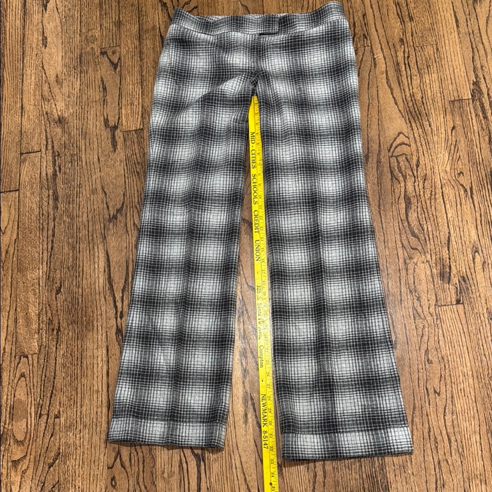 Vintage Plaid Lined Bottoms in Black and Gray with cute cuff, low rise.